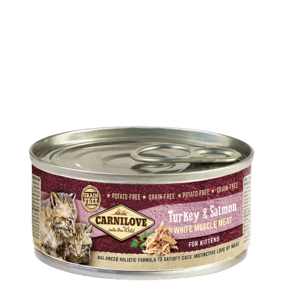 Carnilove White konz Mus Meat Turkey&Salmon Kitten 100g