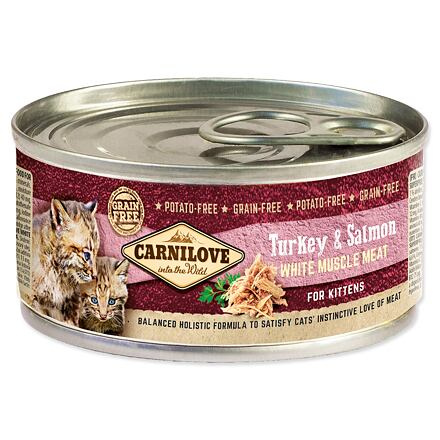 Carnilove White konz Mus Meat Turkey&Salmon Kitten 100g