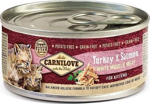 Carnilove White konz Mus Meat Turkey&Salmon Kitten 100g