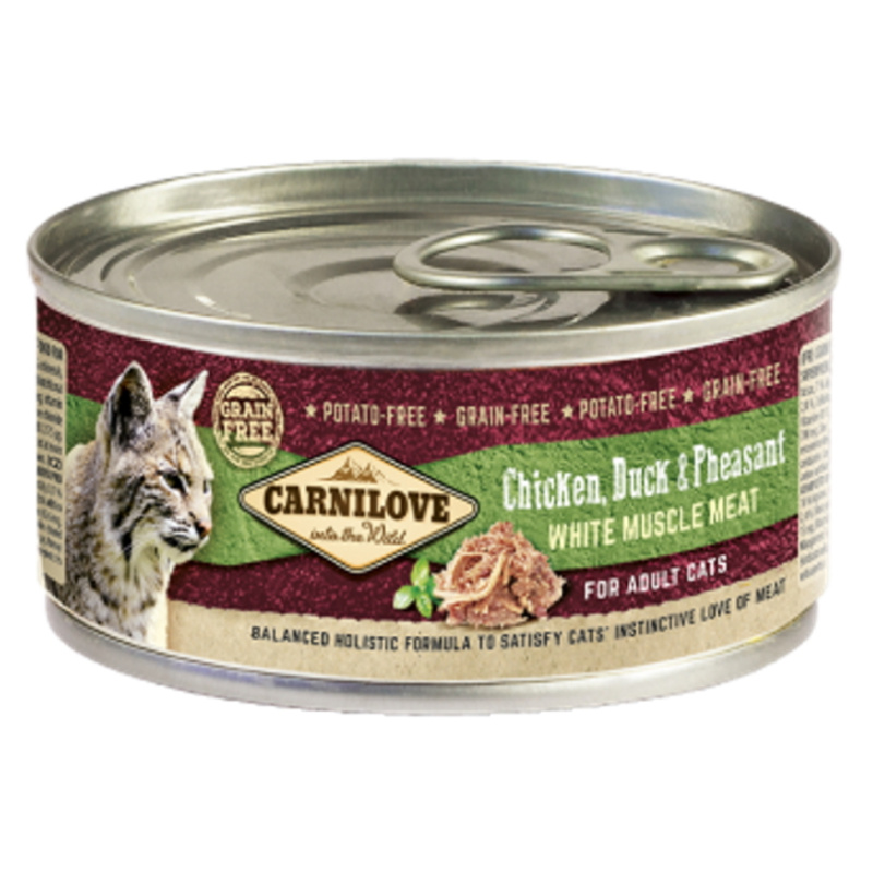 Carnilove White konz Mus Meat Duck&Pheasant Cats 100g
