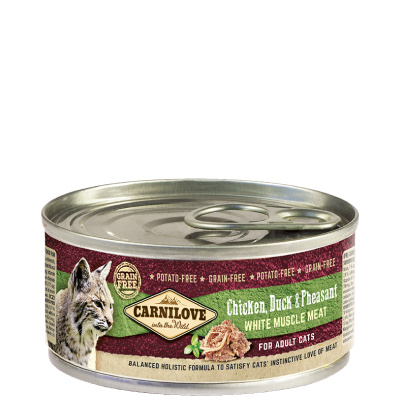 Carnilove White konz Mus Meat Duck&Pheasant Cats 100g
