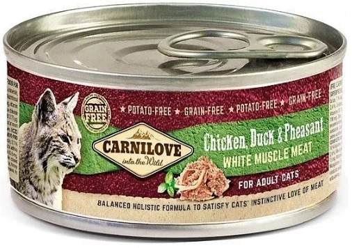 Carnilove White konz Mus Meat Duck&Pheasant Cats 100g