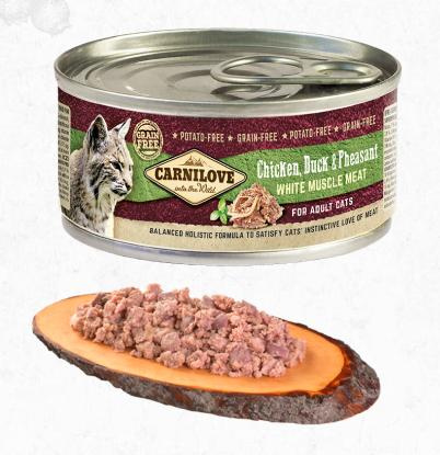 Carnilove White konz Mus Meat Duck&Pheasant Cats 100g