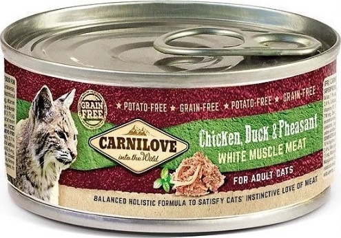 Carnilove White konz Mus Meat Duck&Pheasant Cats 100g
