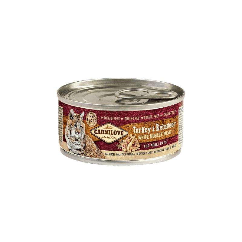 Carnilove White konz Mus Meat Turkey&Reindeer Cats 100g