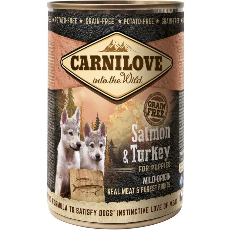 Carnilove Konzerva pro štěňata – losos a krocan