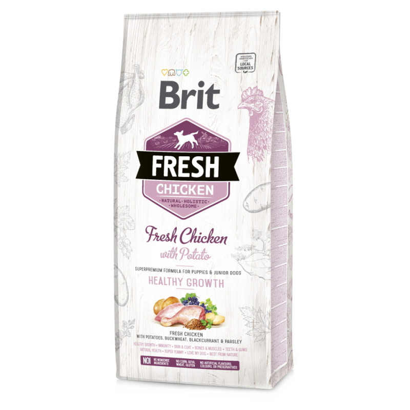 Brit Fresh Chicken with Potato Puppy Healthy Growth 12 kg