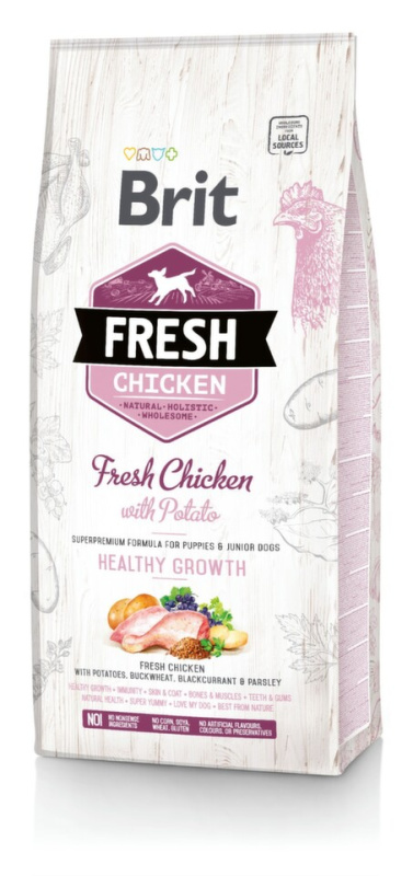 Brit Fresh Chicken with Potato Puppy Healthy Growth 2,5 kg