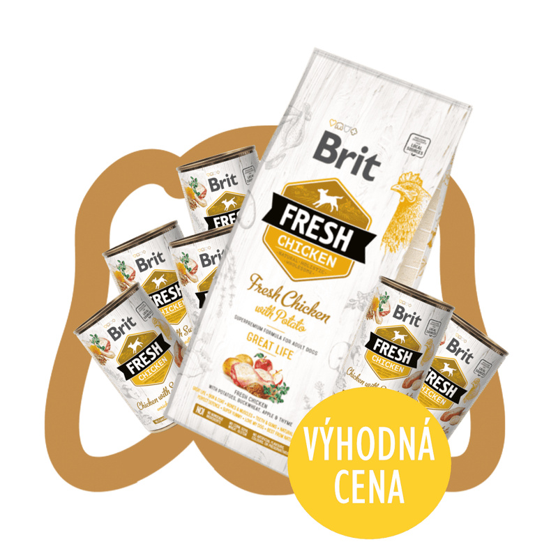 Brit Fresh Chicken with Potato Adult Great Life 12 kg