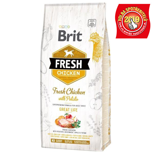 Brit Fresh Chicken with Potato Adult Great Life 12 kg