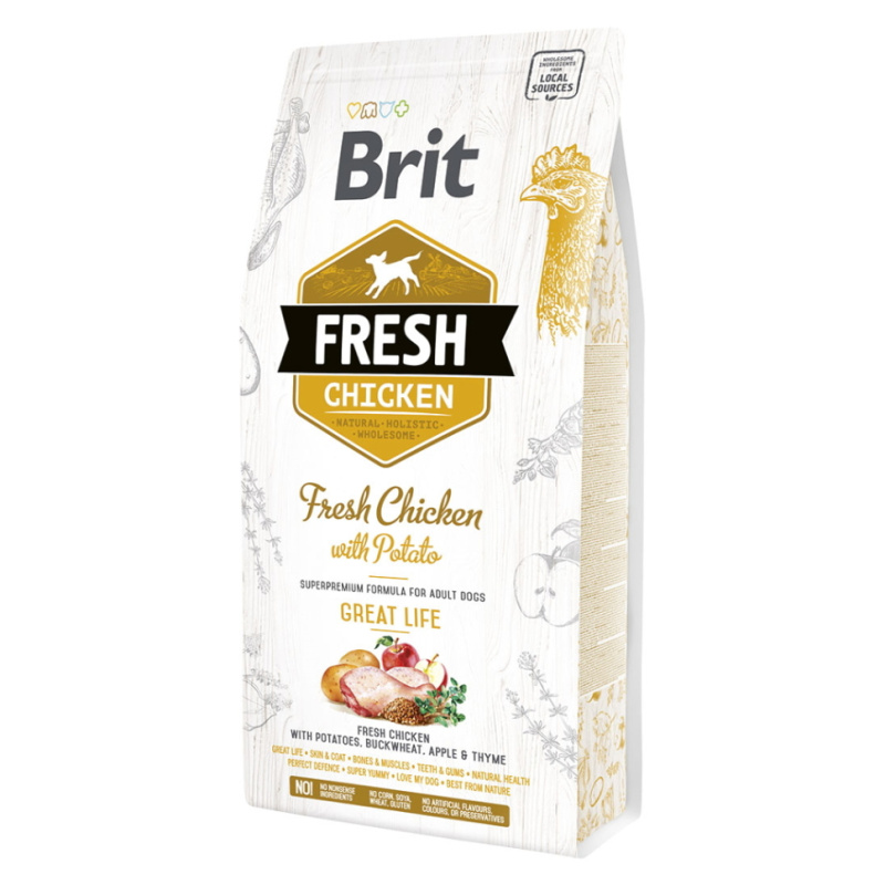Brit Fresh Chicken with Potato Adult Great Life 2,5 kg