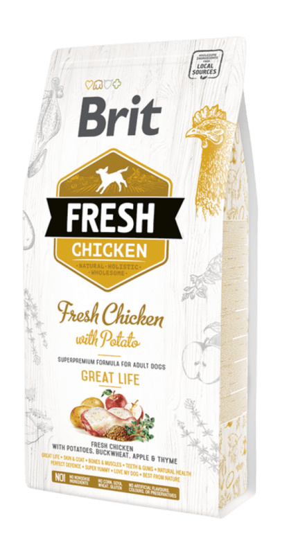 Brit Fresh Chicken with Potato Adult Great Life 2,5 kg