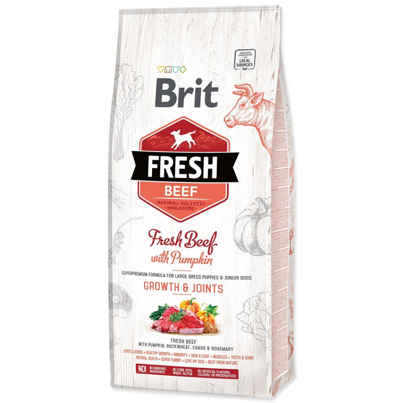 Brit Fresh Beef with Pumpkin Puppy Large Bones & Joints 12 kg