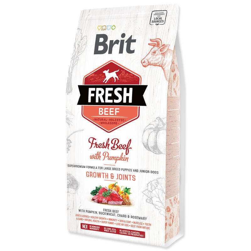 Brit Fresh Beef with Pumpkin Puppy Large Bones & Joints 2,5 kg