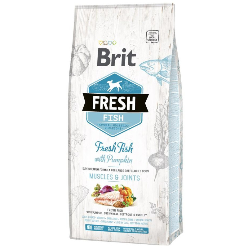 Brit Fresh Fish with Pumpkin Adult Large Muscles & Joints 12 kg