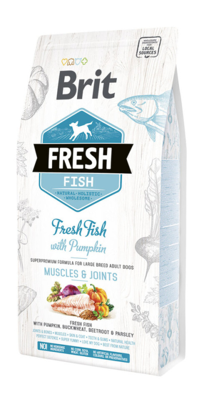 Brit Fresh Fish with Pumpkin Adult Large Muscles & Joints 2,5 kg
