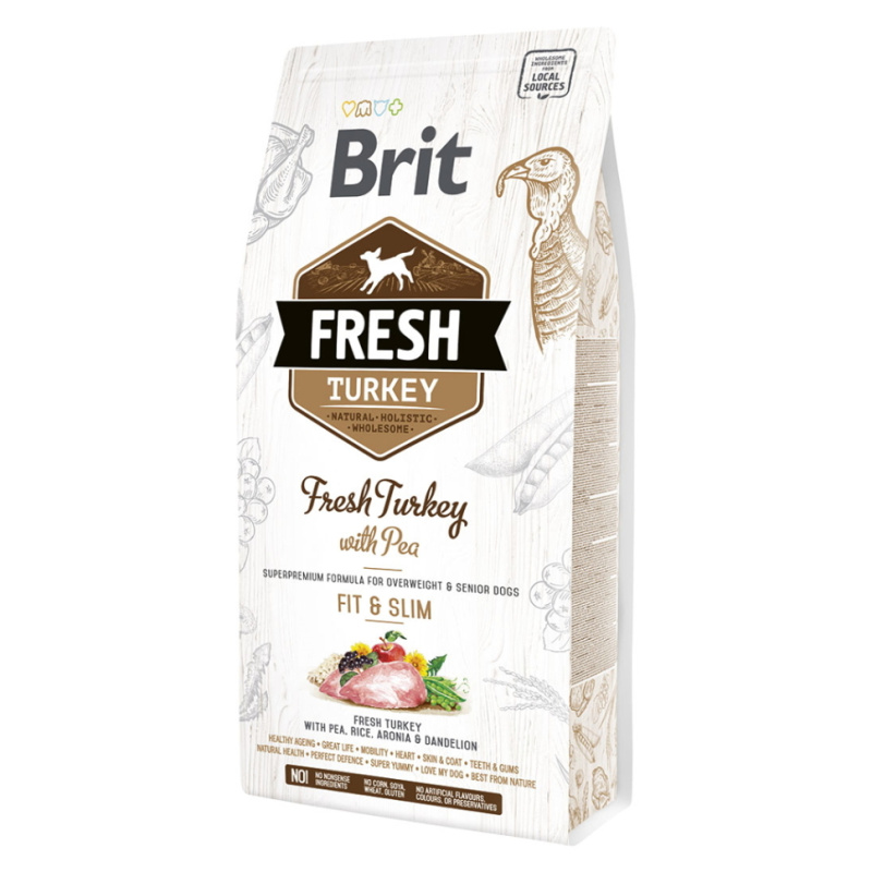 Brit Fresh Turkey with Pea Adult Fit & Slim 12 kg