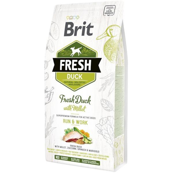 Brit Fresh Duck with Millet Adult Run & Work 2,5 kg