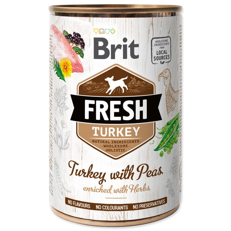 Brit Dog Fresh konz Turkey with Peas 400 g