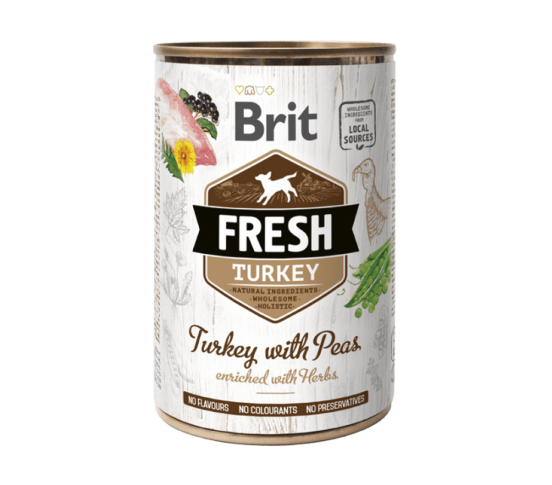 Brit Dog Fresh konz Turkey with Peas 400 g