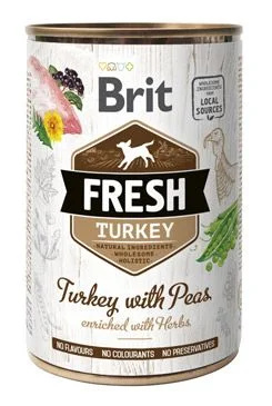 Brit Dog Fresh konz Turkey with Peas 400 g