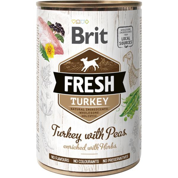 Brit Dog Fresh konz Turkey with Peas 400 g