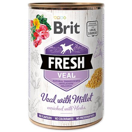 Brit Dog Fresh konz Veal with Millet 400 g