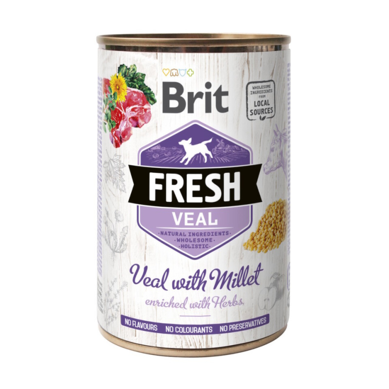 Brit Dog Fresh konz Veal with Millet 400 g