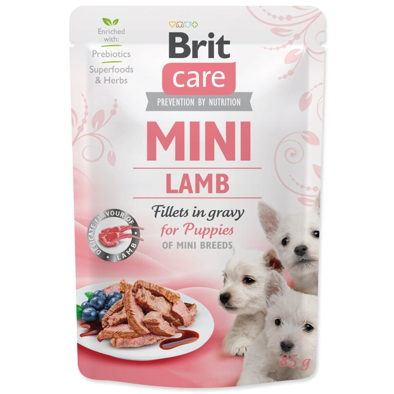 Brit Care Mini Brit Care kapsička pro štěňata s jehněčími filety ve šťávě, 85 g
