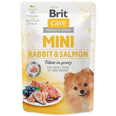 Kapsička BRIT Care Mini Rabbit & Salmon fillets in gravy 85 g