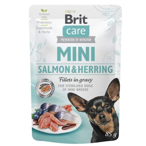 Brit Care Mini Salmon&Herring sterilised fillets in gravy 85g