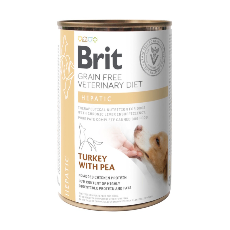Brit VD Dog GF konz. Hepatic 400 g