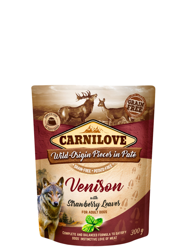 Carnilove Dog Pouch Paté Venison & Strawberry 300 g