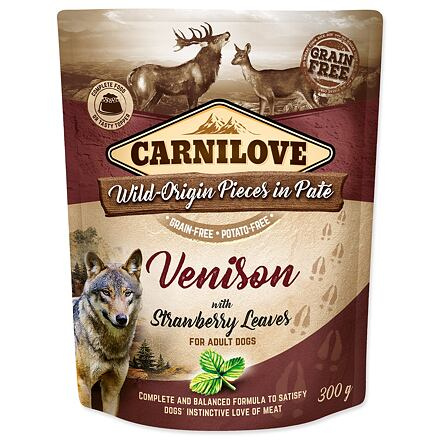 Carnilove Dog Pouch Paté Venison & Strawberry 300 g