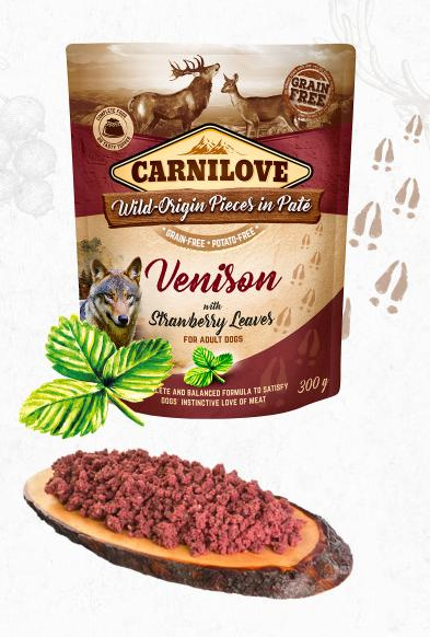 Carnilove Dog Pouch Paté Venison & Strawberry 300 g