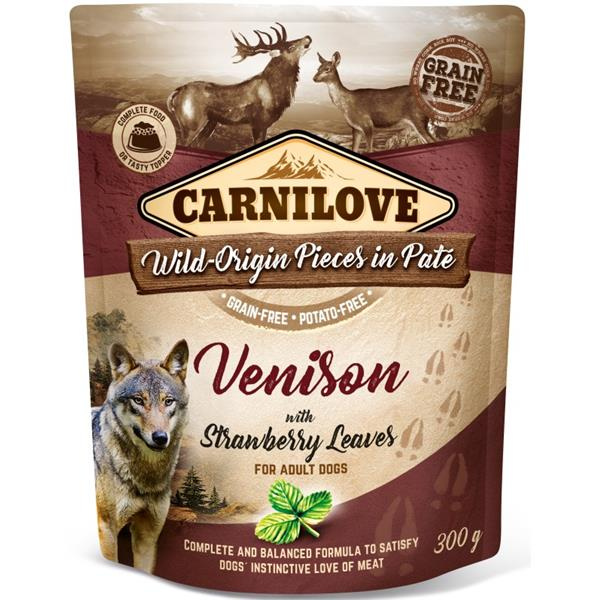 Carnilove Dog Pouch Paté Venison & Strawberry 300 g