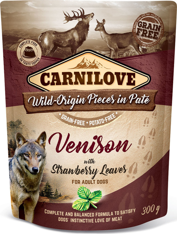 Carnilove Dog Pouch Paté Venison & Strawberry 300 g