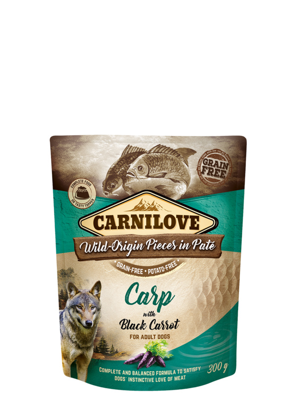 Carnilove Dog Pouch Paté Carp & Black Carrot 300 g