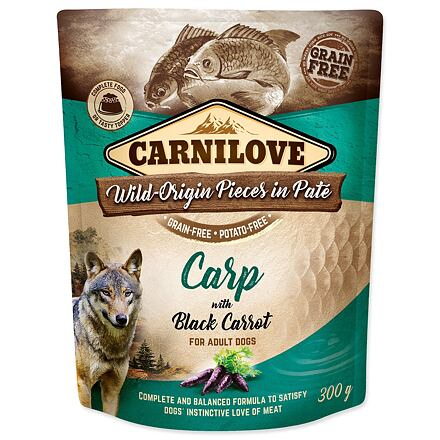 Carnilove Dog Pouch Paté Carp & Black Carrot 300 g