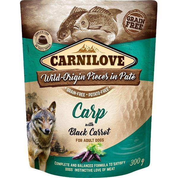 Carnilove Dog Pouch Paté Carp & Black Carrot 300 g