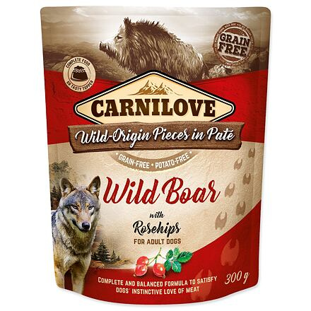 Carnilove Dog Pouch Paté Wild Boar & Rosehips 300 g