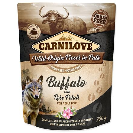 Carnilove Dog Pouch Paté Buffalo & Rose Petals 300 g