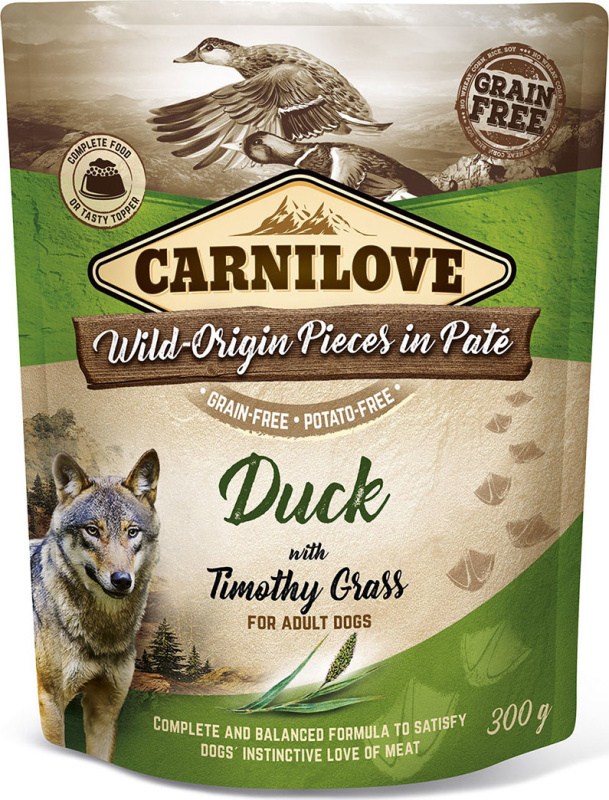 Carnilove Dog Pouch Paté Duck & Timothy Grass 300 g