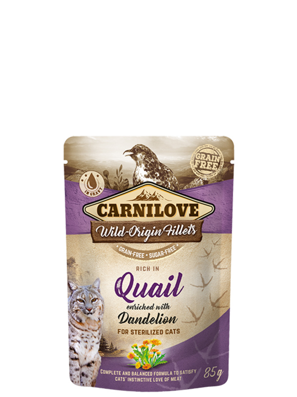Carnilove Cat Pouch Quail & Dandelion sterilized 85 g