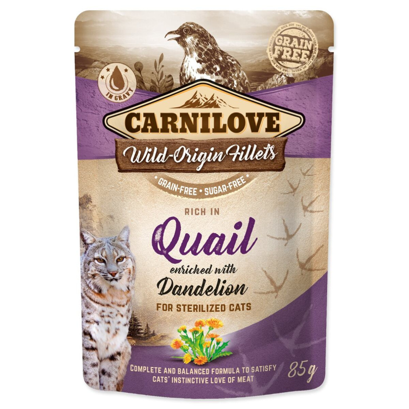 Carnilove Cat Pouch Quail & Dandelion sterilized 85 g