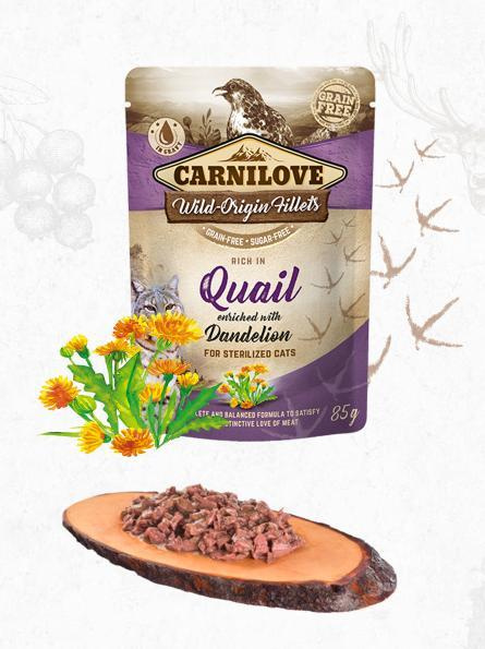 Carnilove Cat Pouch Quail & Dandelion sterilized 85 g