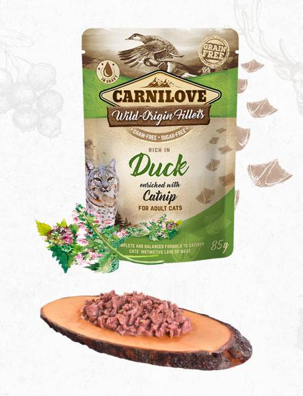 Carnilove Cat Pouch Duck Enriched & Catnip 85 g