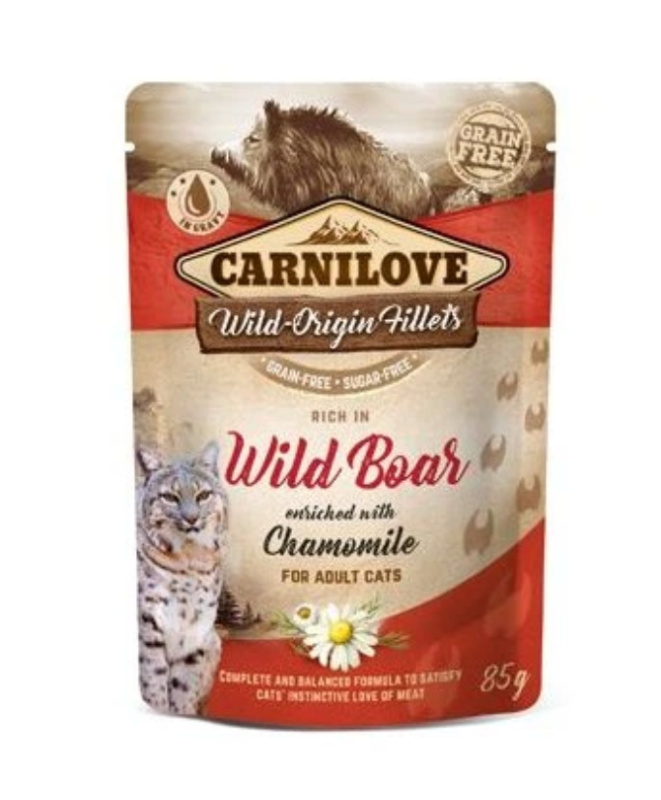 Carnilove Cat Pouch Wild Boar & Chamomile 85 g
