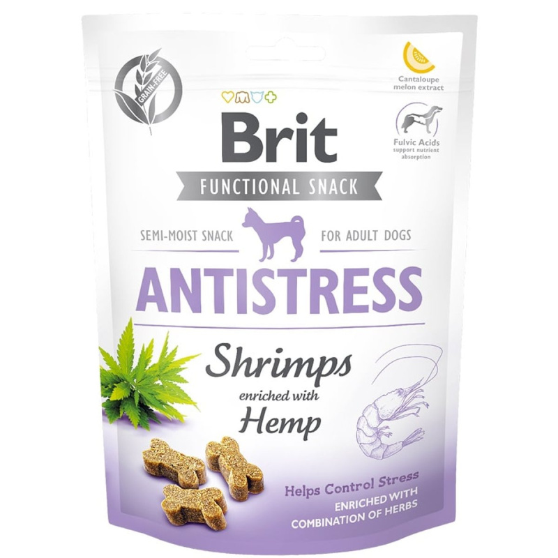 Brit Care Antistress Shrimps & Hemp pamlsky pro psy
