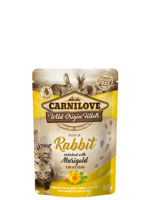 Kapsička CARNILOVE Kitten Rich in Rabbit enriched with Marigold 85 g